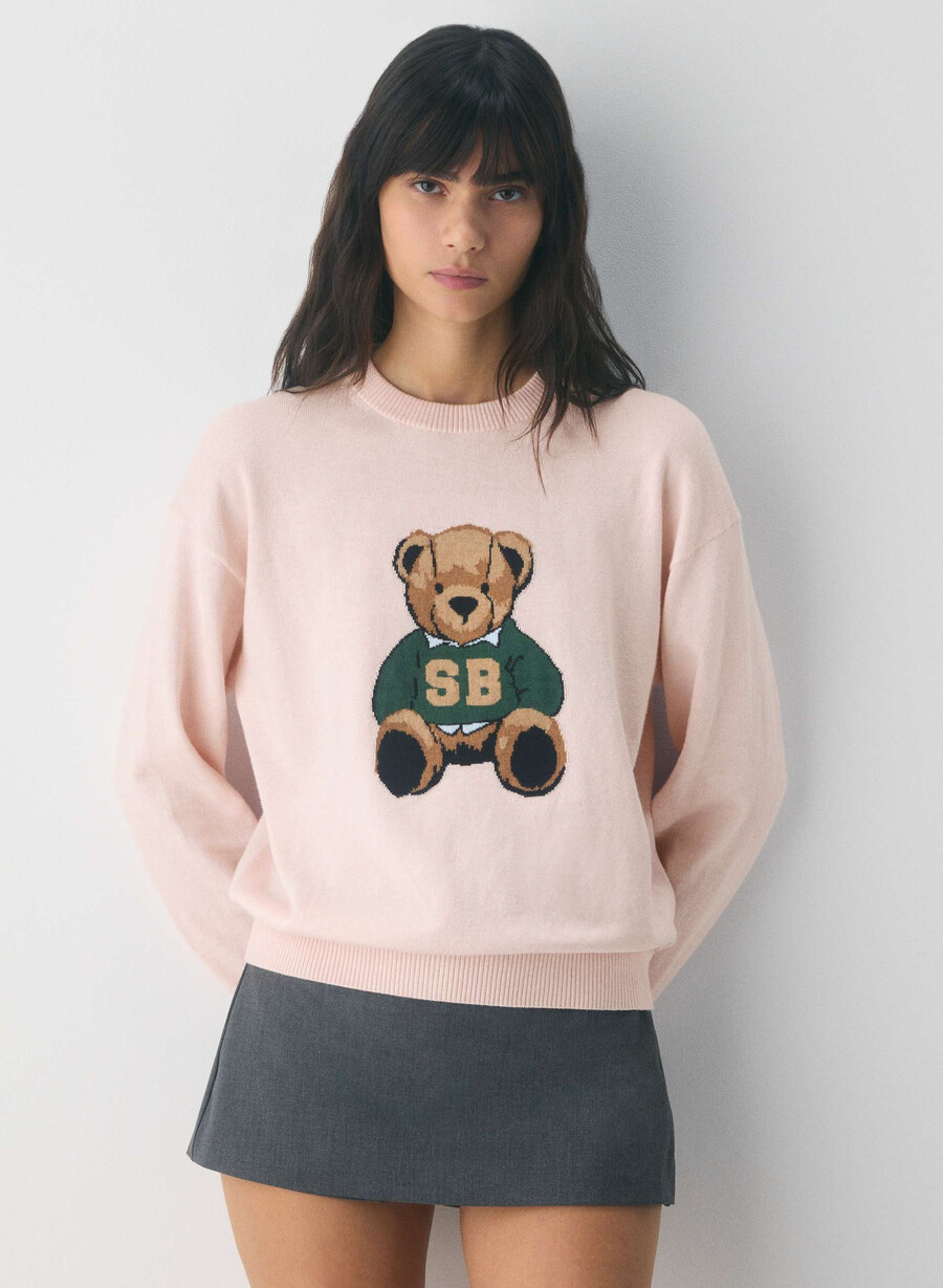 pulover cotton charm prep icon roz shy teddy bea