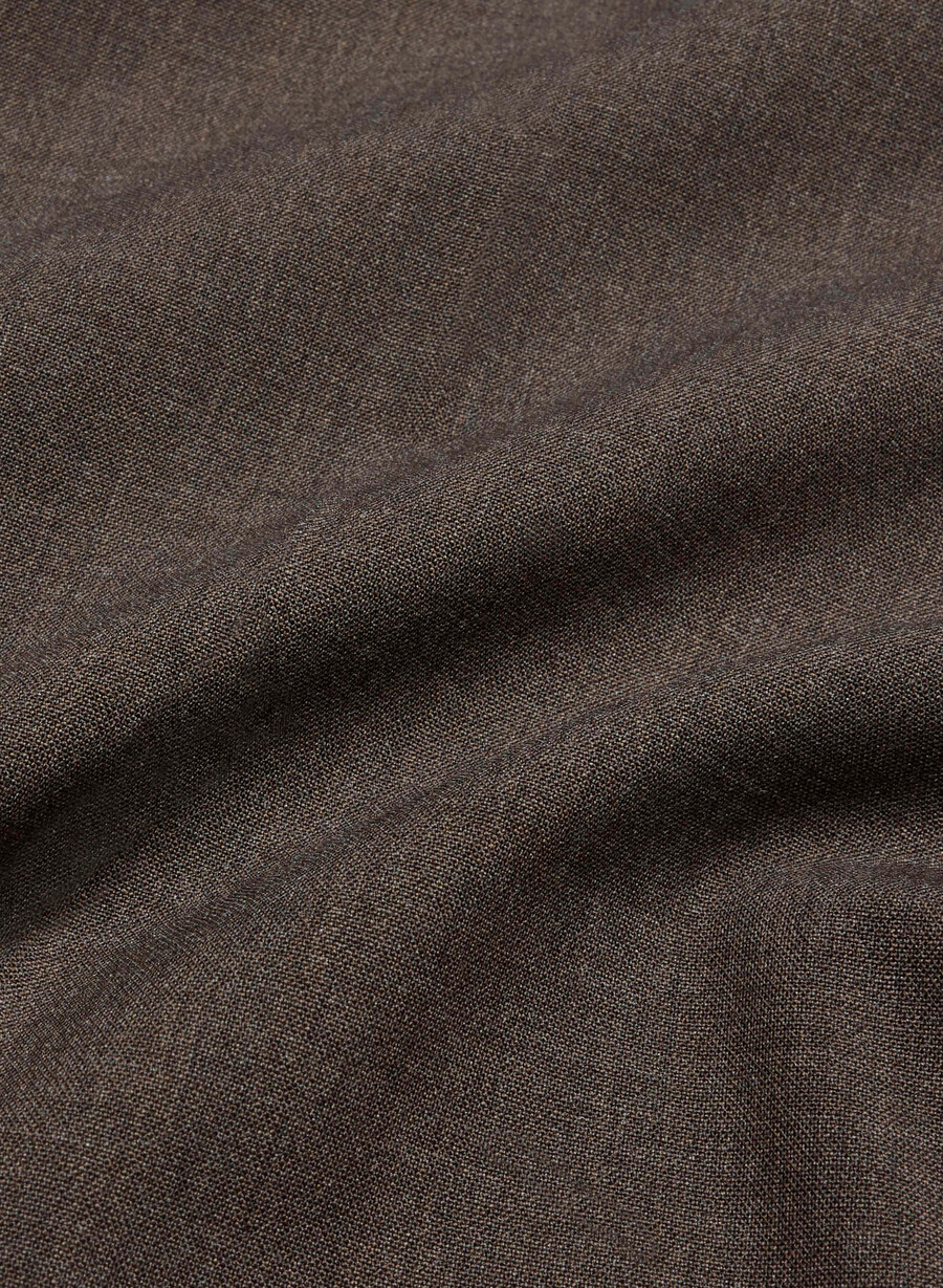 pantaloni din lână new agency heather rich mocha brn