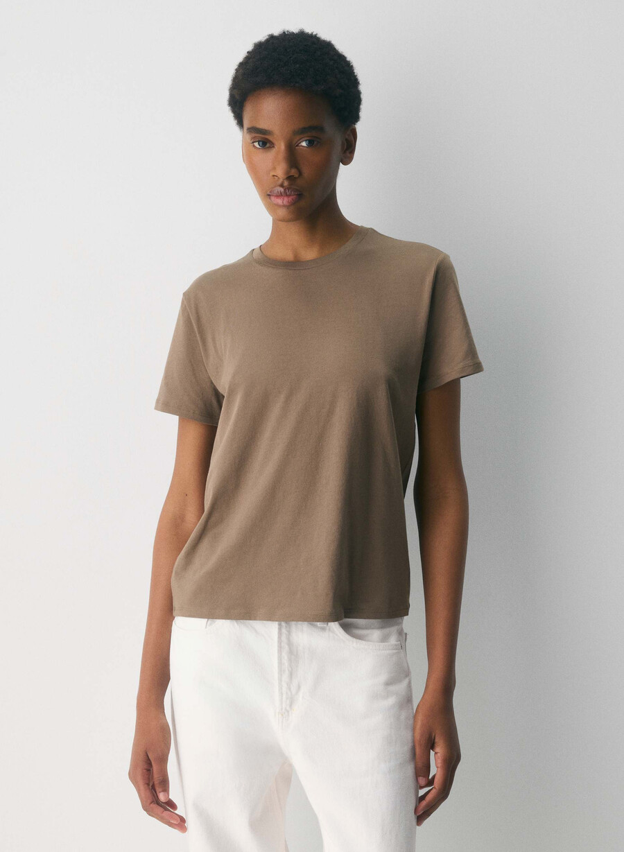 tricou wisp cotton nysa folio maro