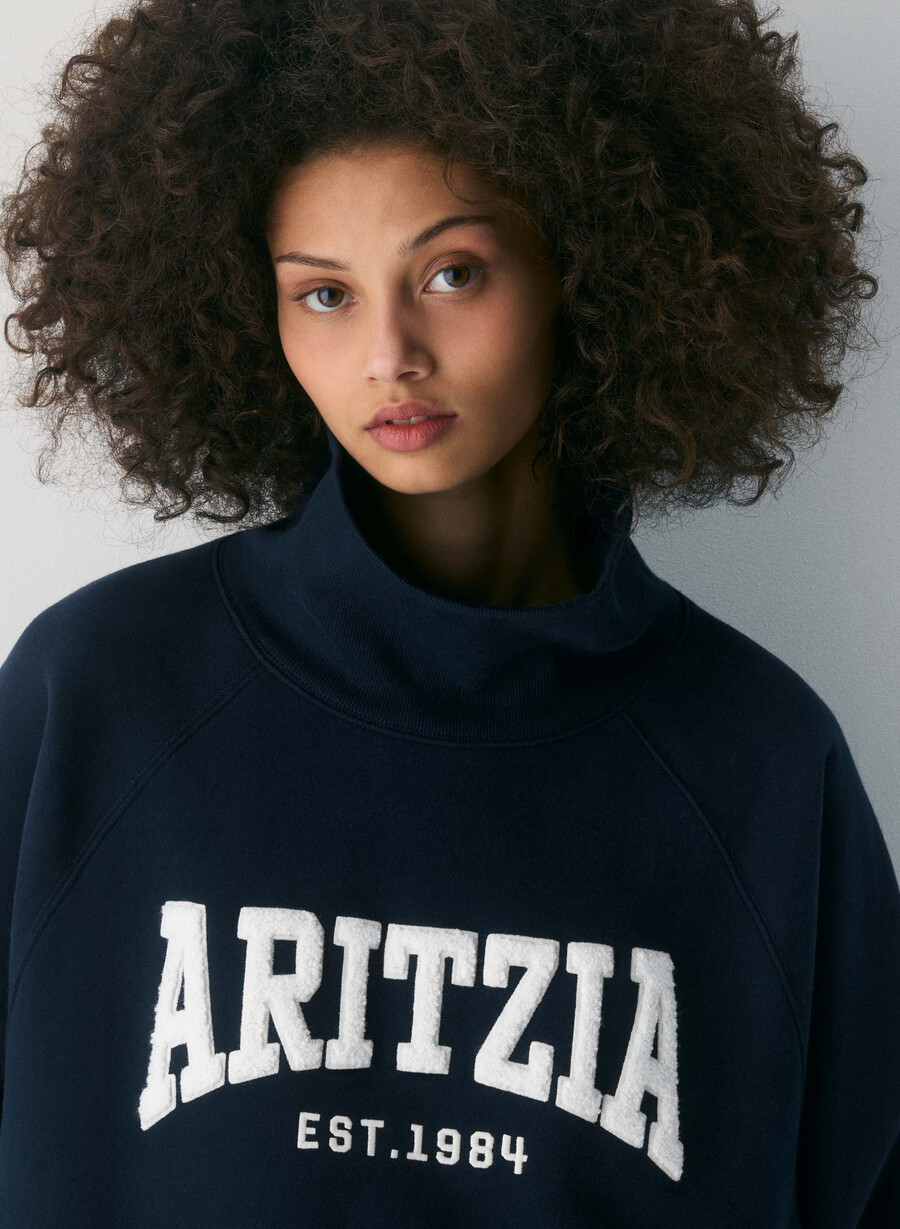 pulover confortabil din fleece mega raglan cu guler tip pâlnie admiral mesteacĂn deschis