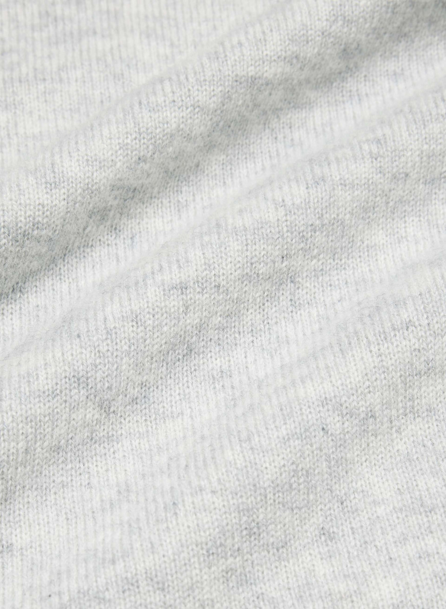 pulover din cașmir compozit bare heather chrome
