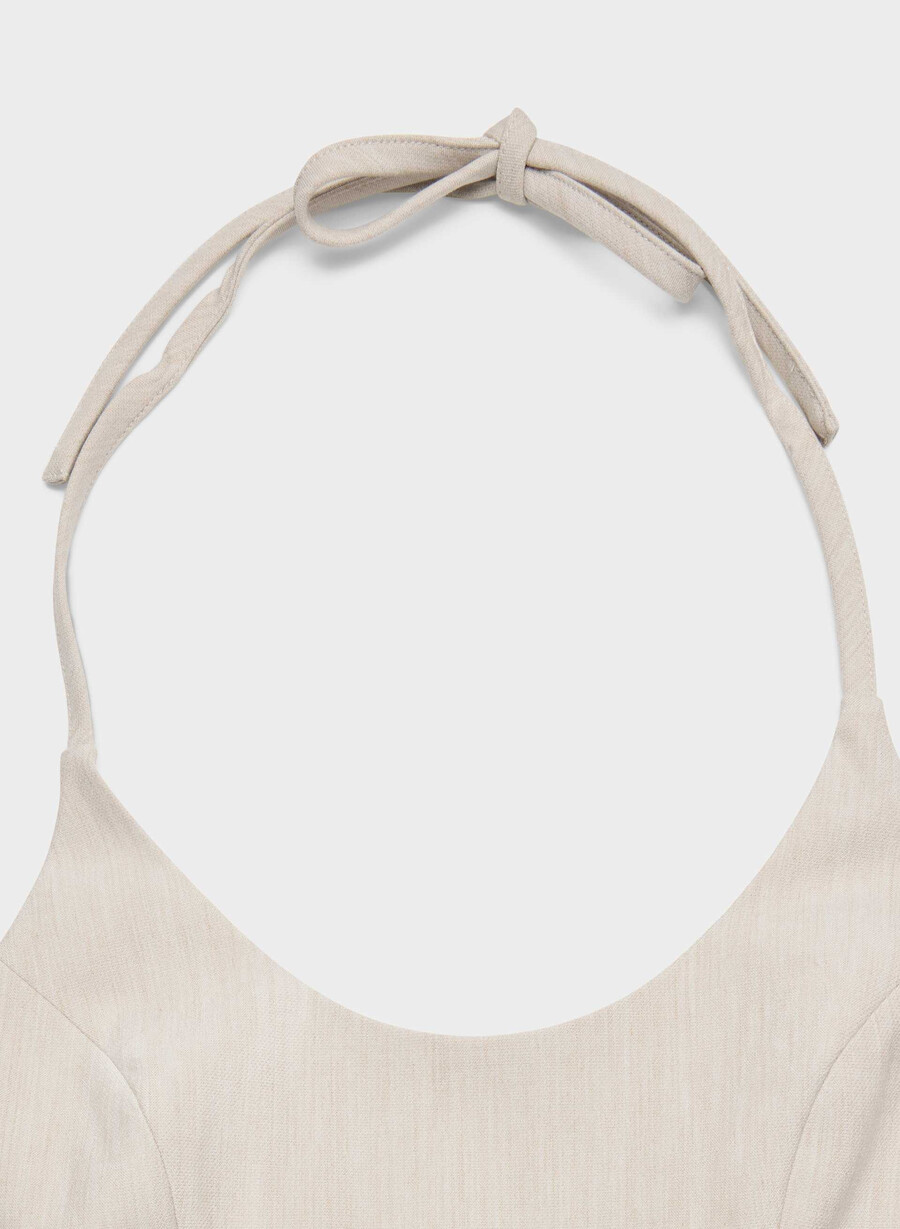top halter convention heather matte pearl