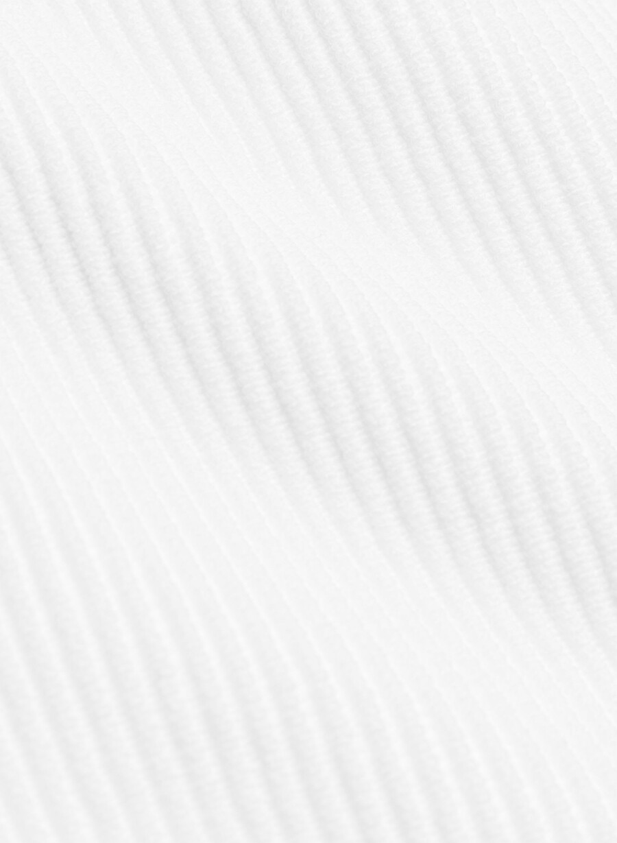 maiou scurt cu guler pătrat sculpt knit alb