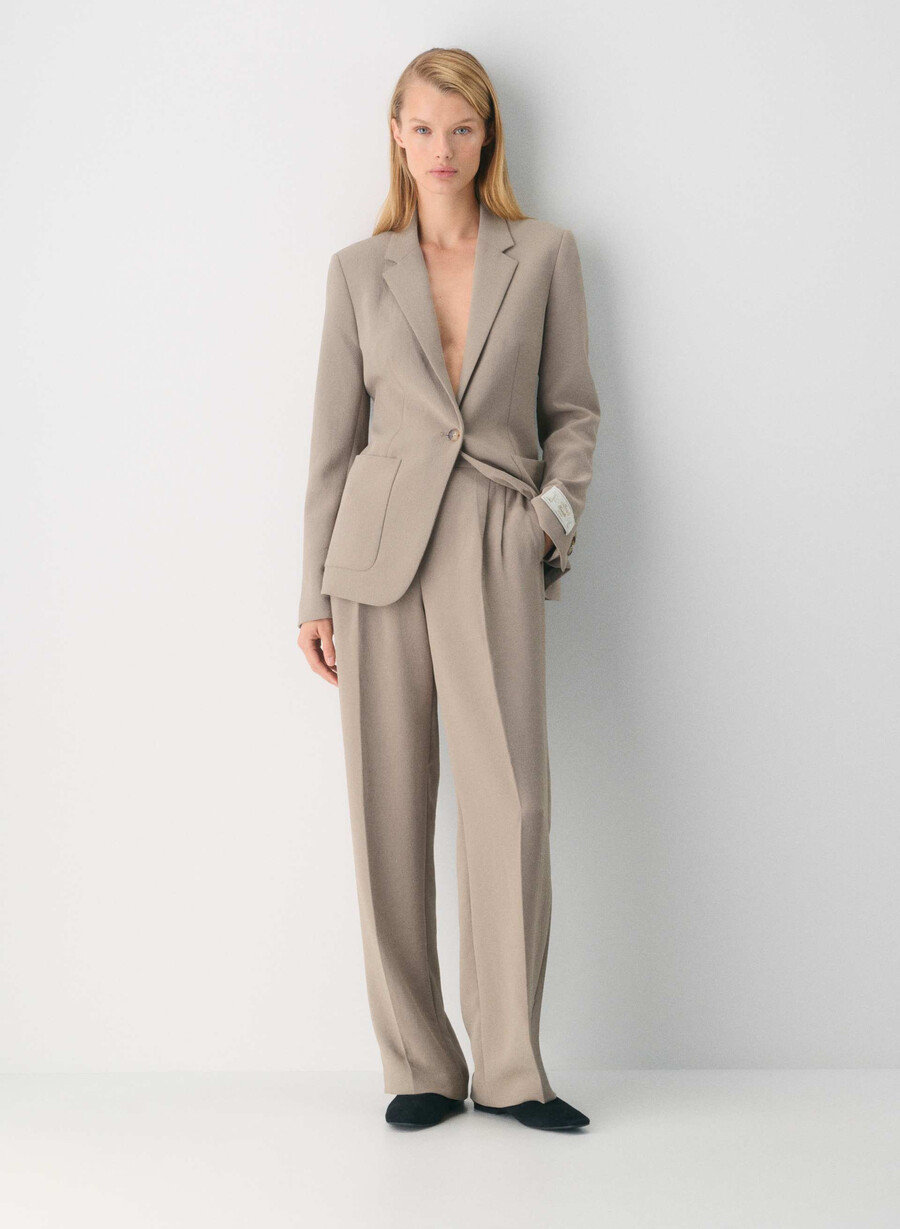 pantalonii fără efort - crepette nomad taupe
