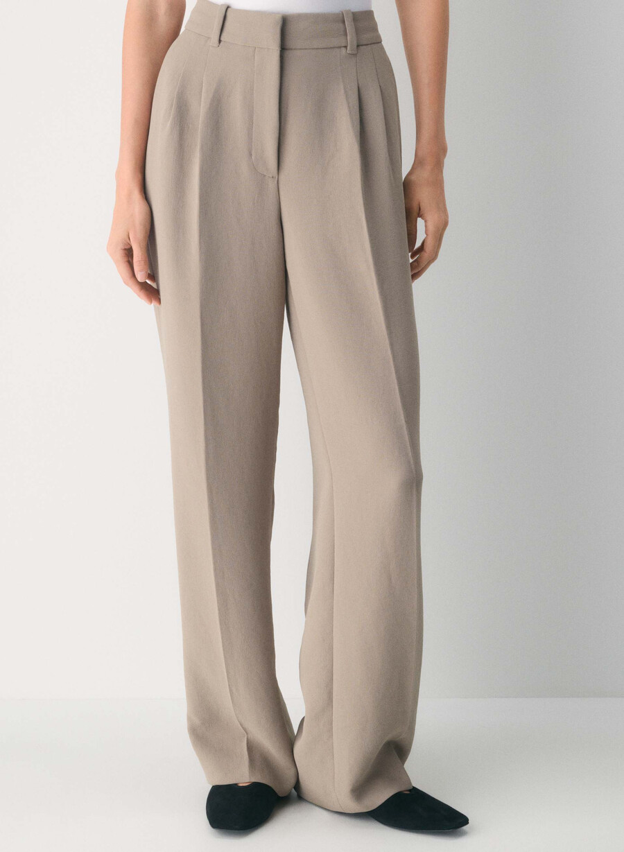 pantalonii fără efort - crepette nomad taupe