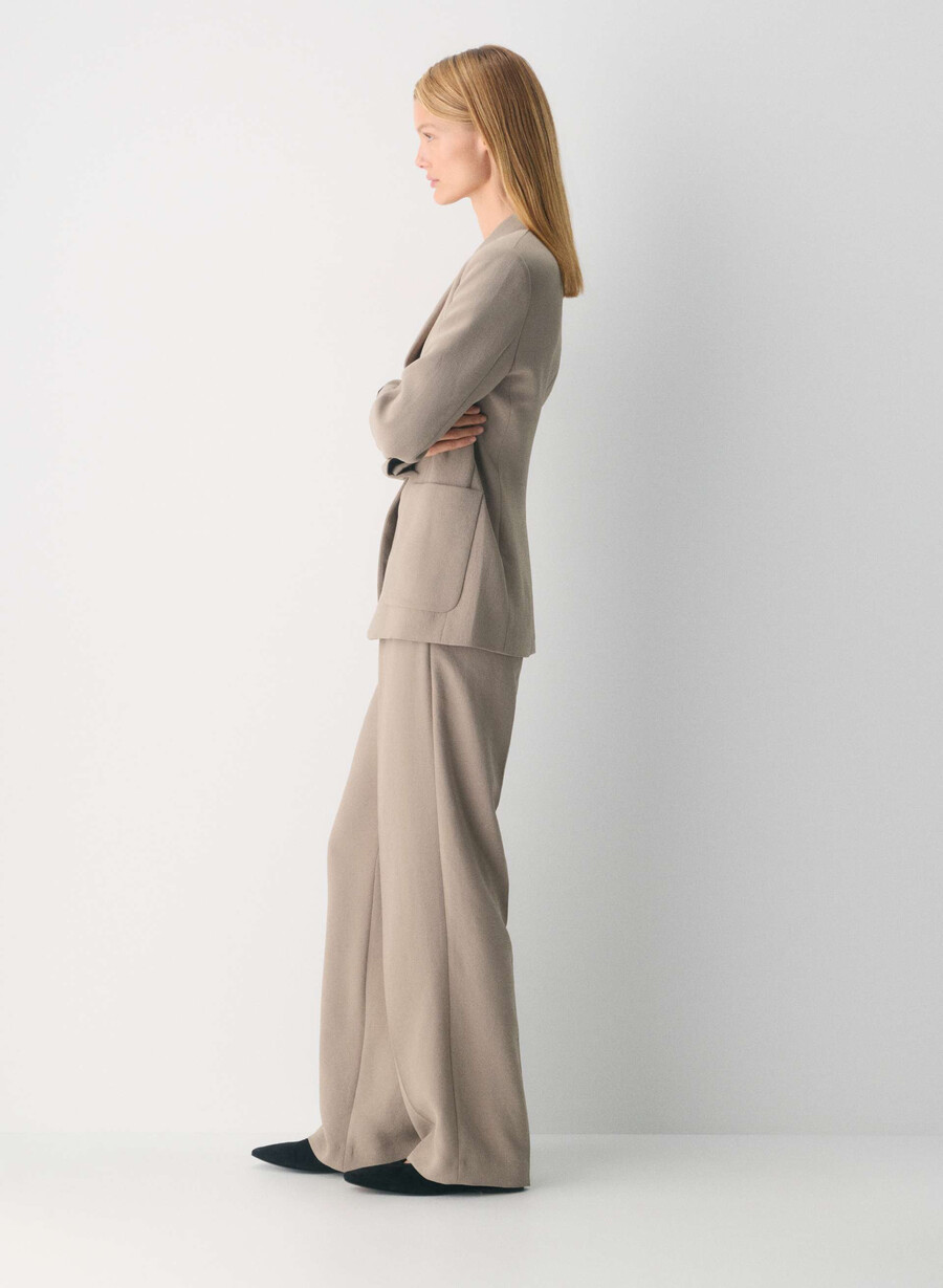 pantalonii fără efort - crepette nomad taupe