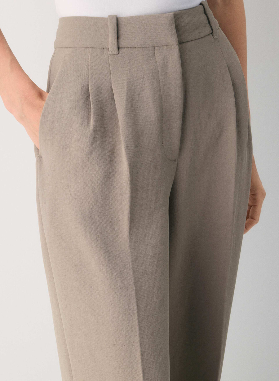 pantalonii fără efort - crepette nomad taupe
