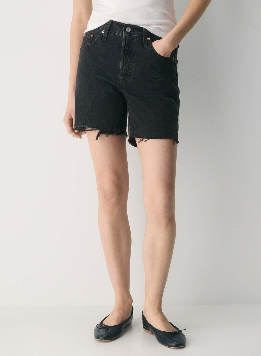 levis 501 jeans pantaloni scurți până la coapsă lunar black