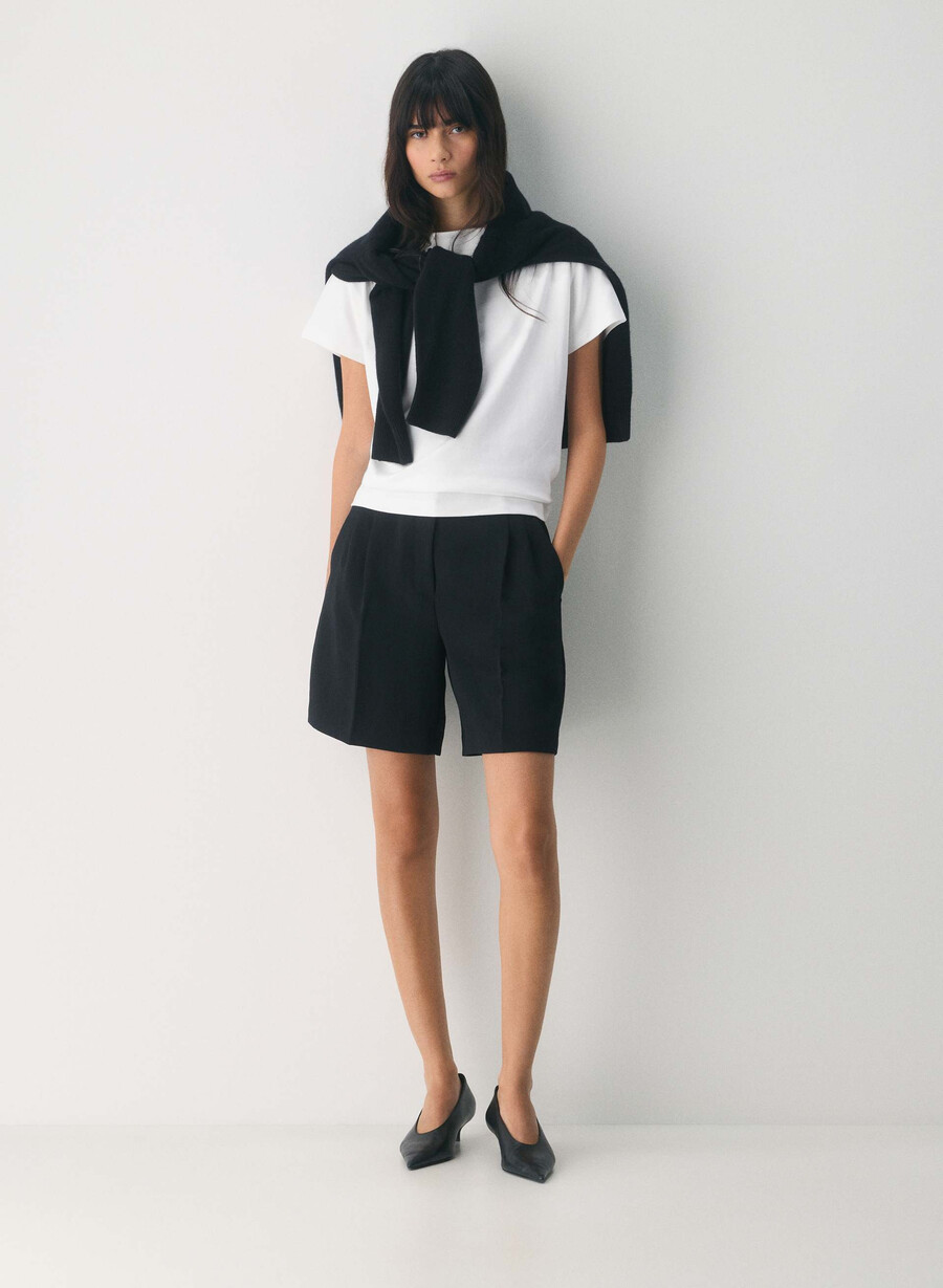 pantaloni scurți lungi effortless short - crepette negri