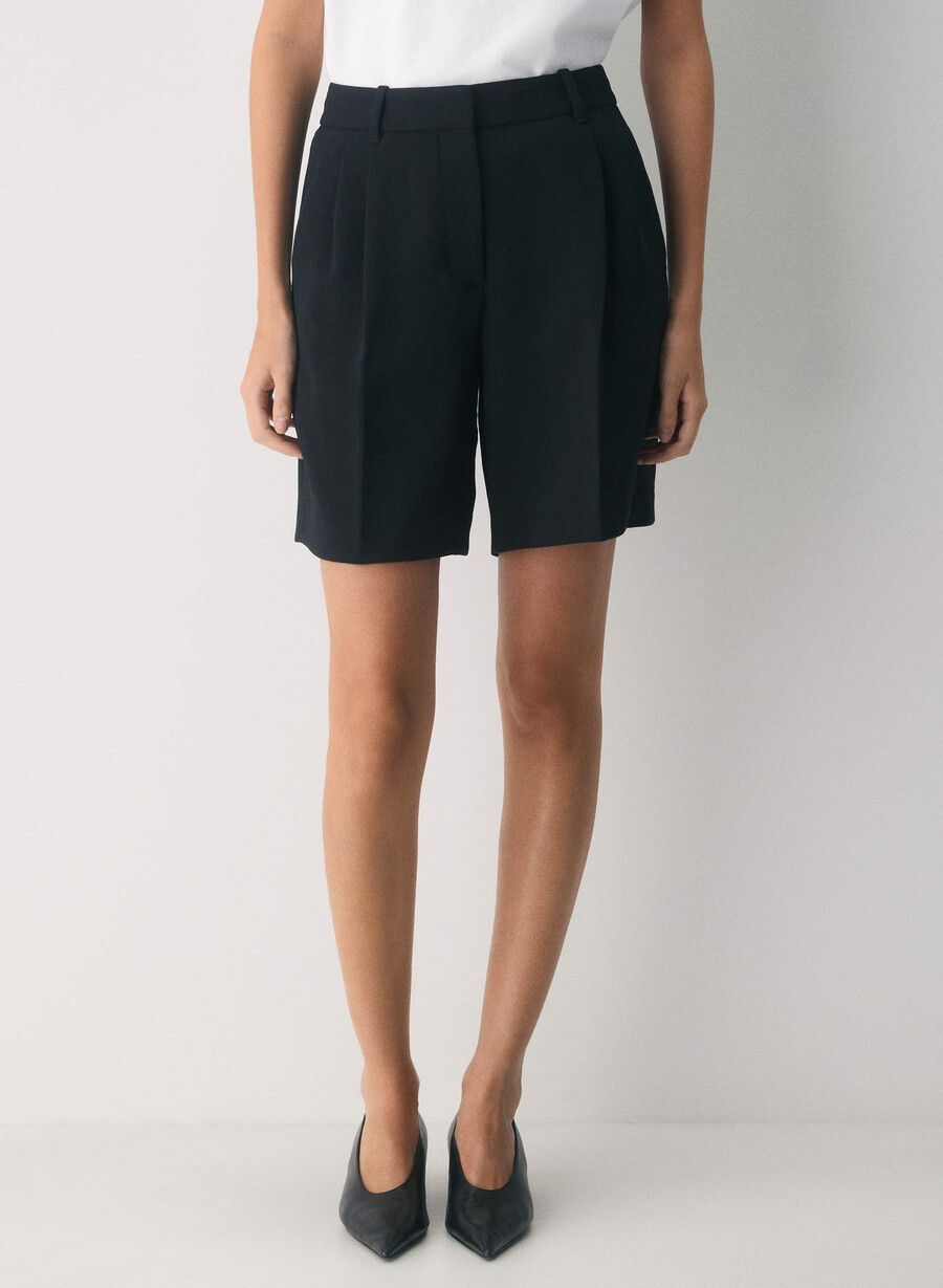 pantaloni scurți lungi effortless short - crepette negri