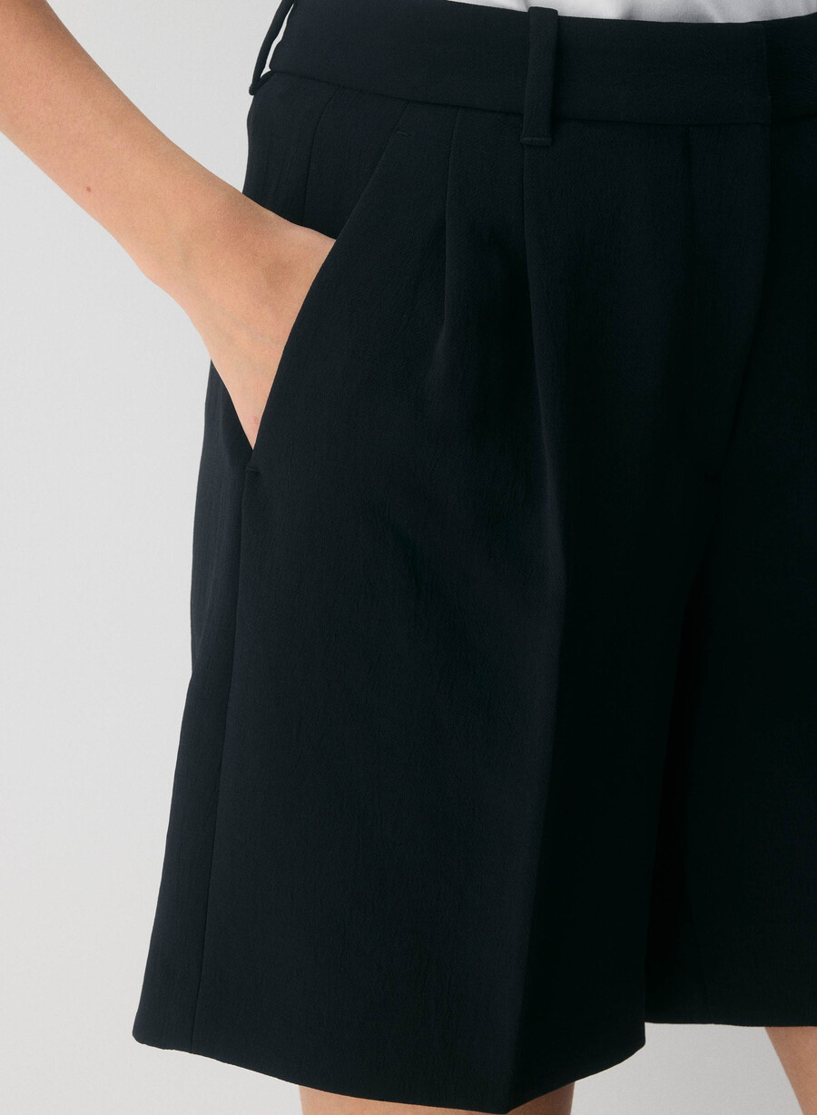 pantaloni scurți lungi effortless short - crepette negri
