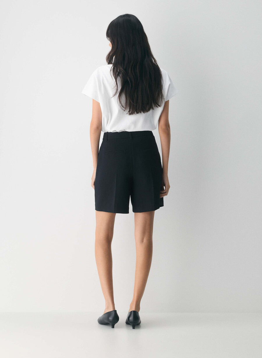 pantaloni scurți lungi effortless short - crepette negri