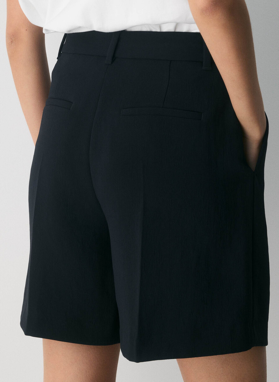 pantaloni scurți lungi effortless short - crepette negri