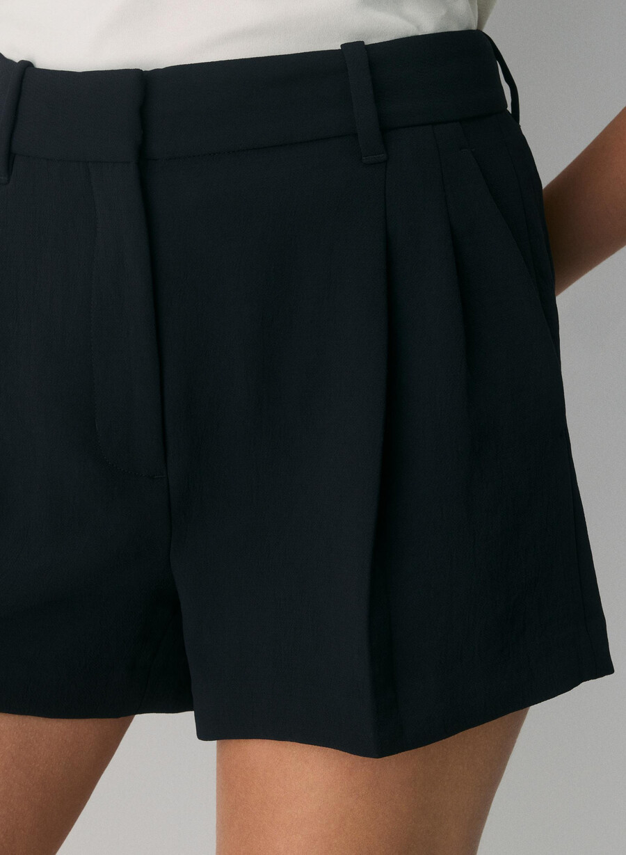 pantaloni scurți the effortless short mini - crepette negri
