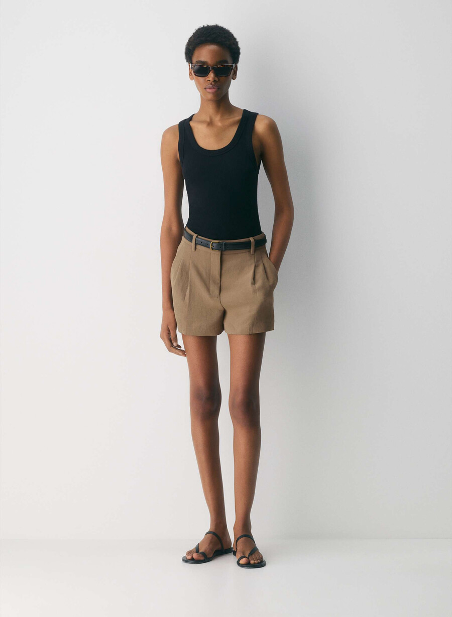 husa mini the effortless short - crepette folio maro