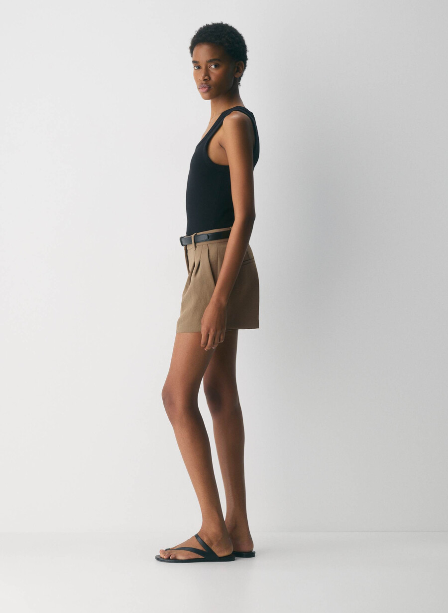husa mini the effortless short - crepette folio maro