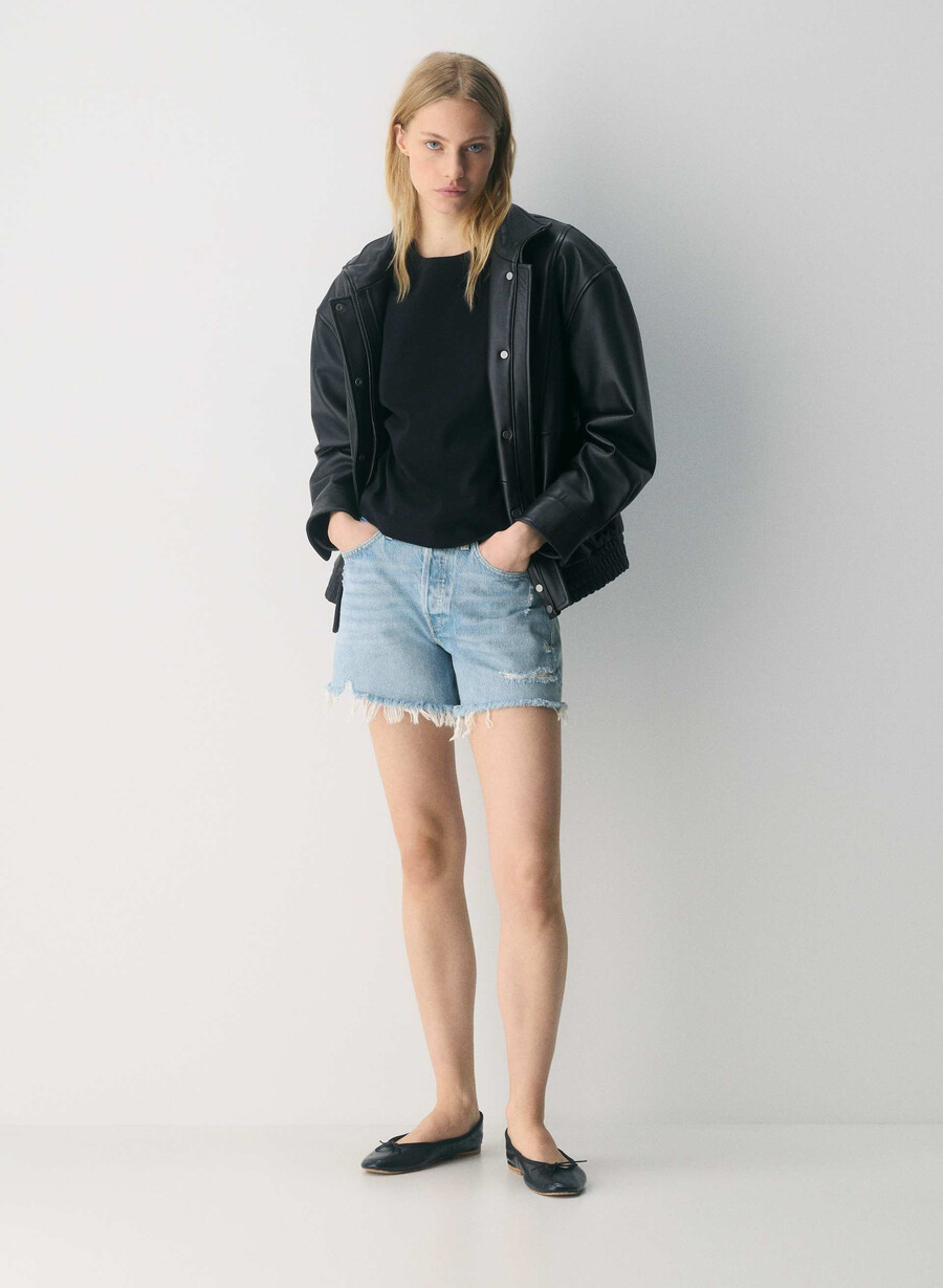 pantaloni scurți agolde parker long jeans swapmeet blue
