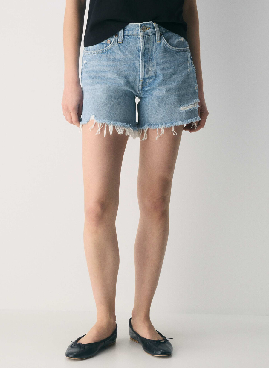 pantaloni scurți agolde parker long jeans swapmeet blue