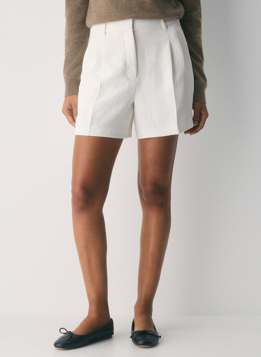 pantaloni scurți the effortless short la jumătatea coapsei - crepette deschis cu mesteacĂn
