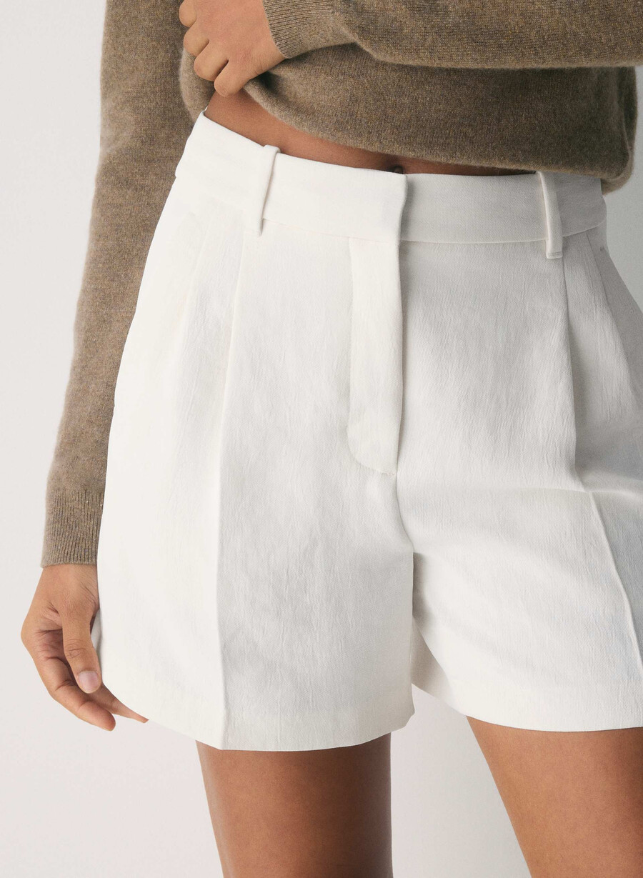 pantaloni scurți the effortless short la jumătatea coapsei - crepette deschis cu mesteacĂn