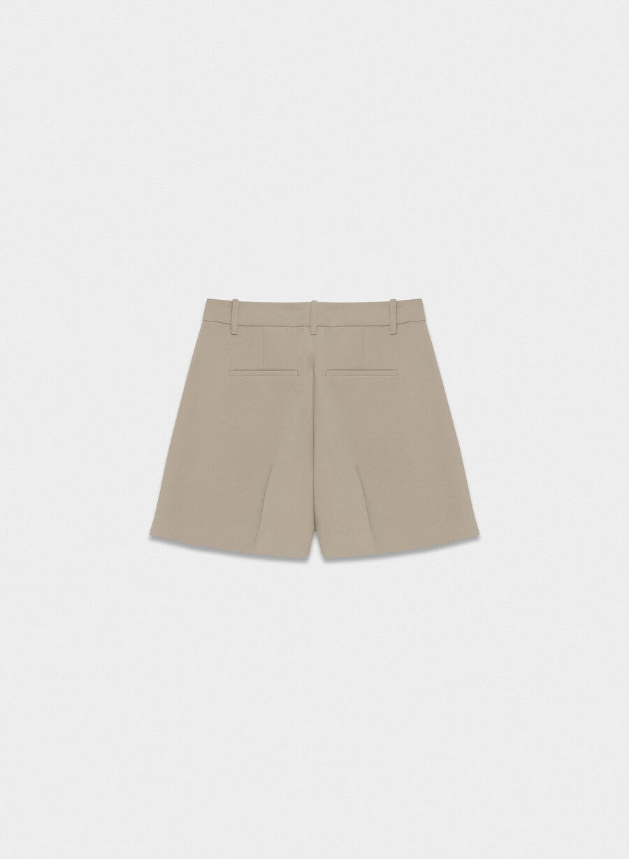 pantaloni scurți effortless la mijlocul coapsei - crepette nomad taupe
