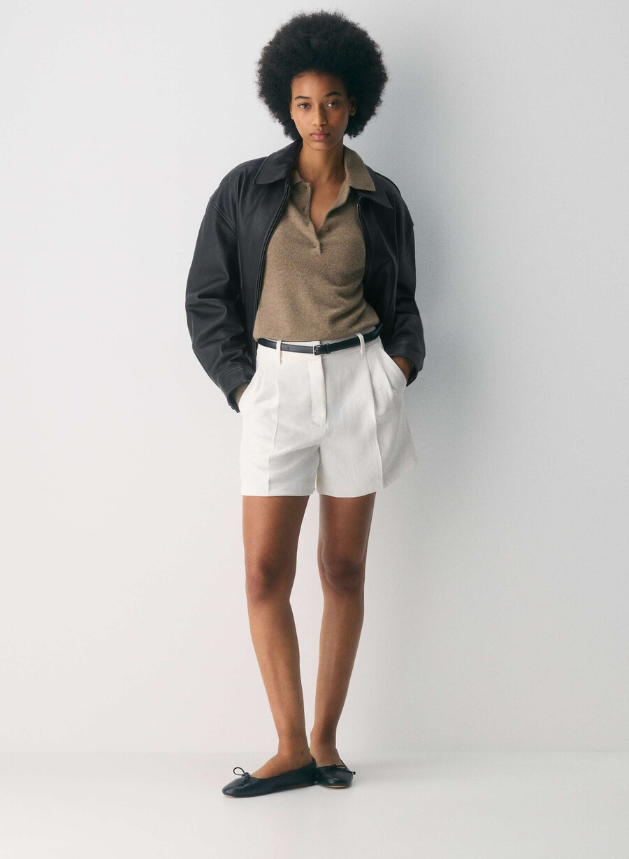 pantaloni scurți the effortless short la jumătatea coapsei - crepette bleumarin Închis