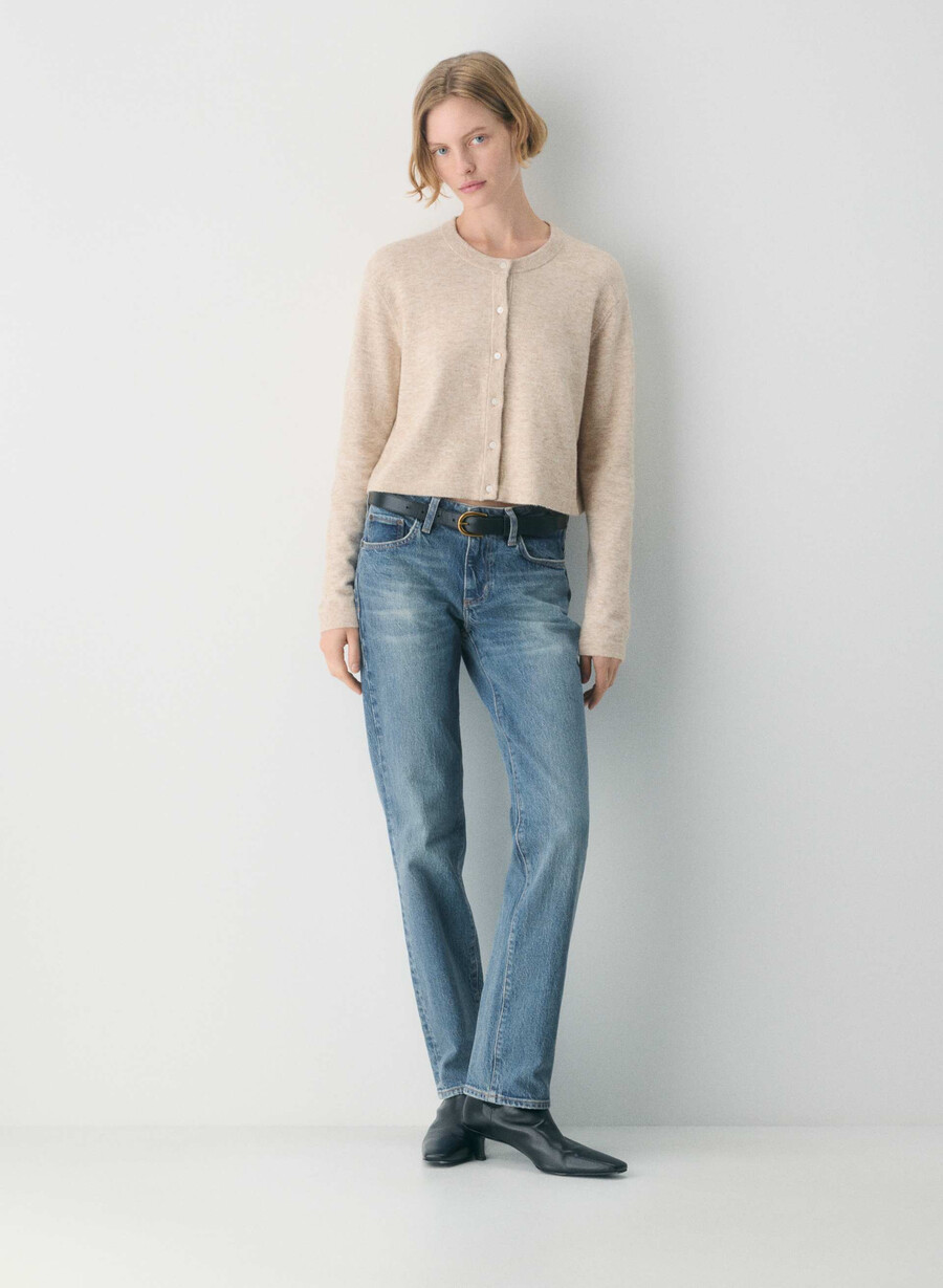 cardigan softspoke sicily din fulg de ovăz deschis la culoare