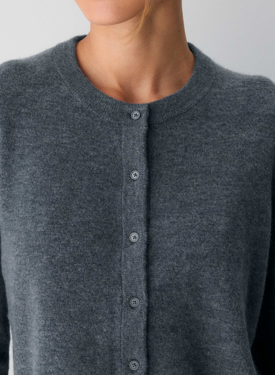 cardigan softspoke sicily gri Închis melanjat