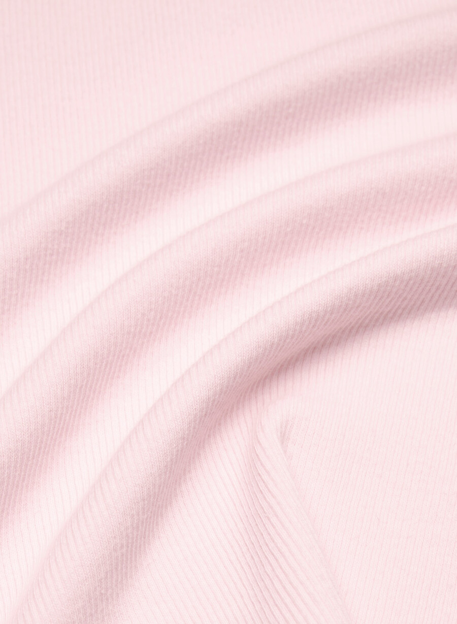 tricou homestretch cu talie ajustabilă și nervuri villa pink