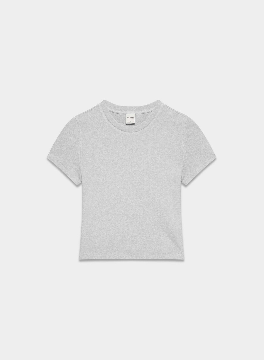 tricou homestretch rib tune cu talie ajustabilă crom-metal