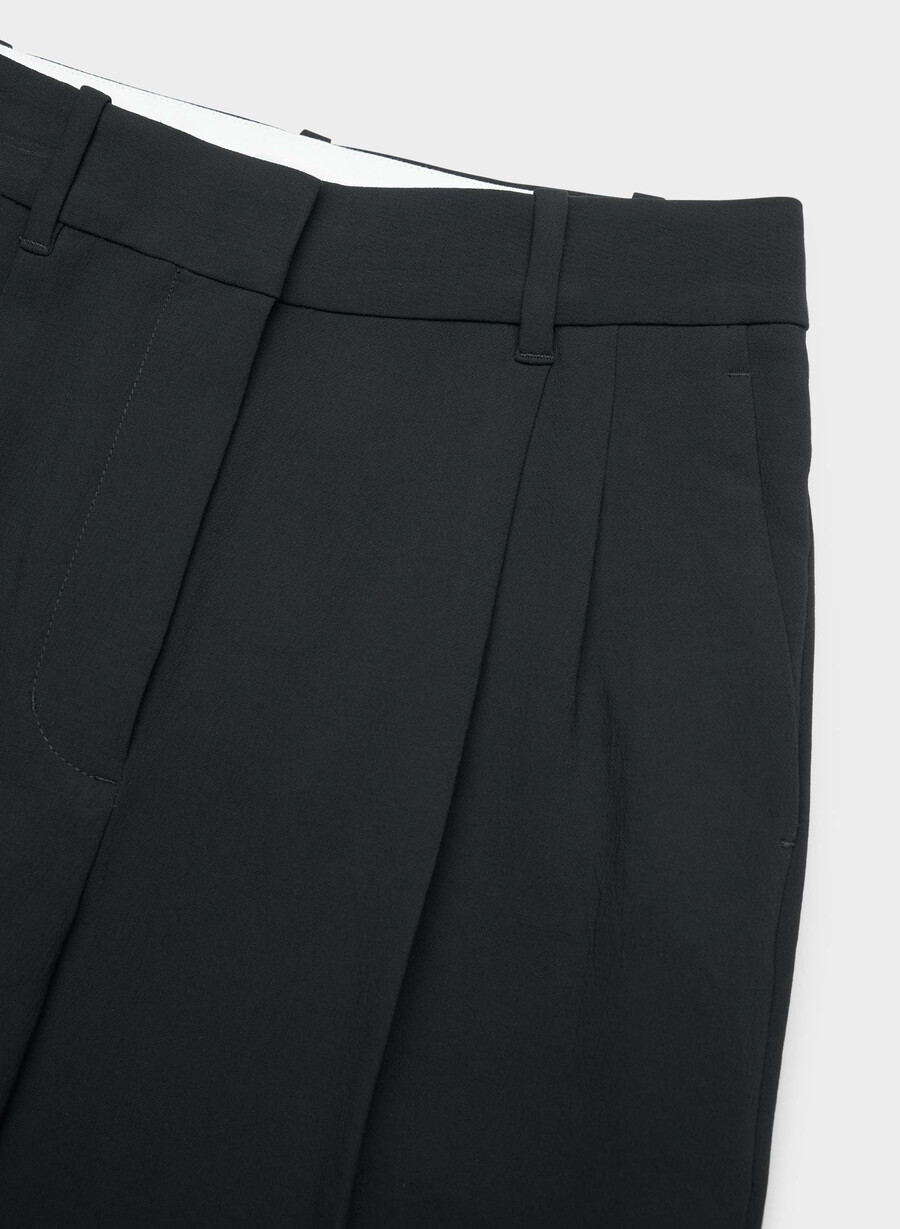 pantalonii scurți the effortless pant - crepette negri