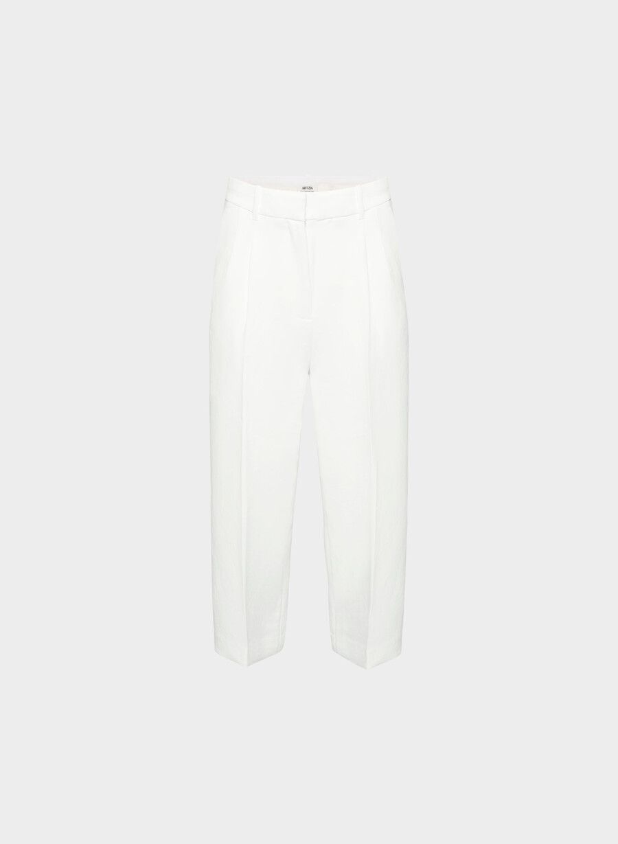 pantalonii scurți the effortless pant - crepette alb