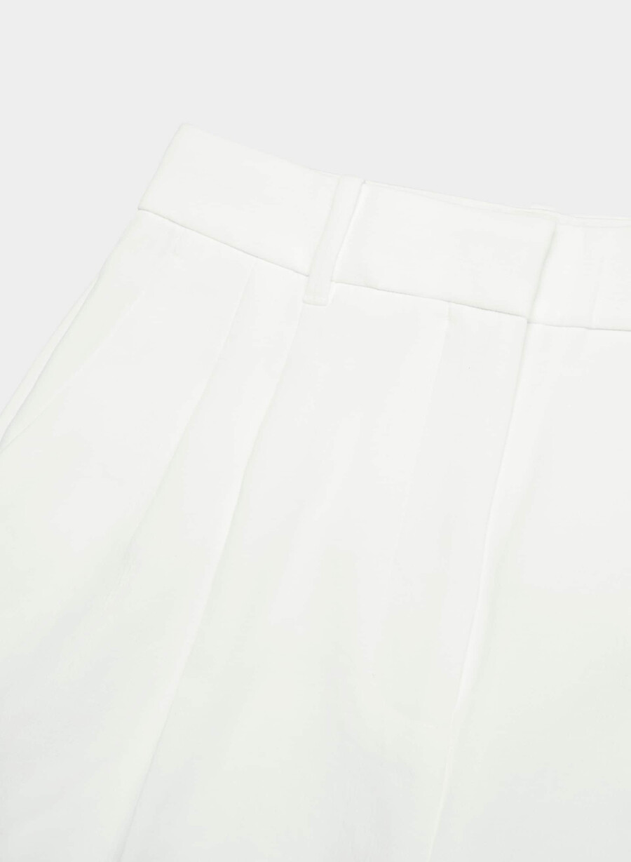 pantalonii scurți the effortless pant - crepette alb
