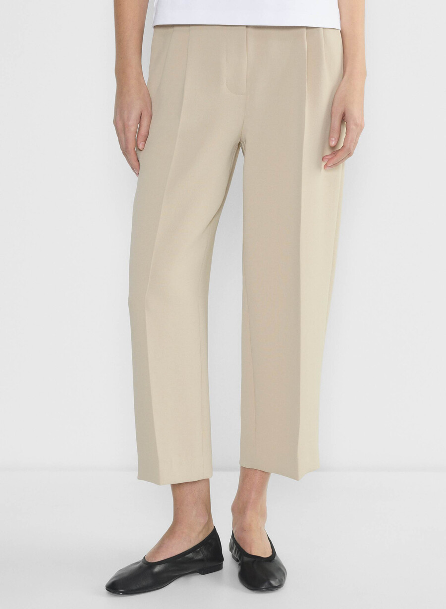 pantalonii scurți the effortless pant - crepette marcona beige