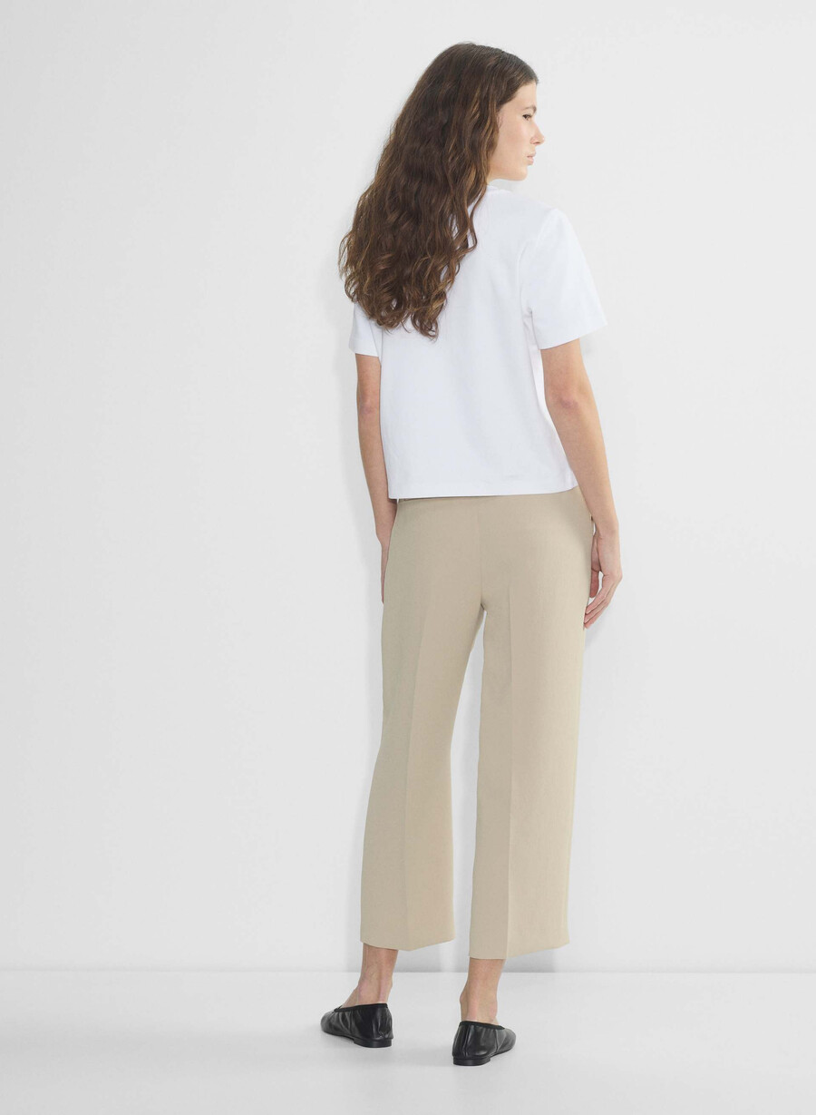 pantalonii scurți the effortless pant - crepette marcona beige