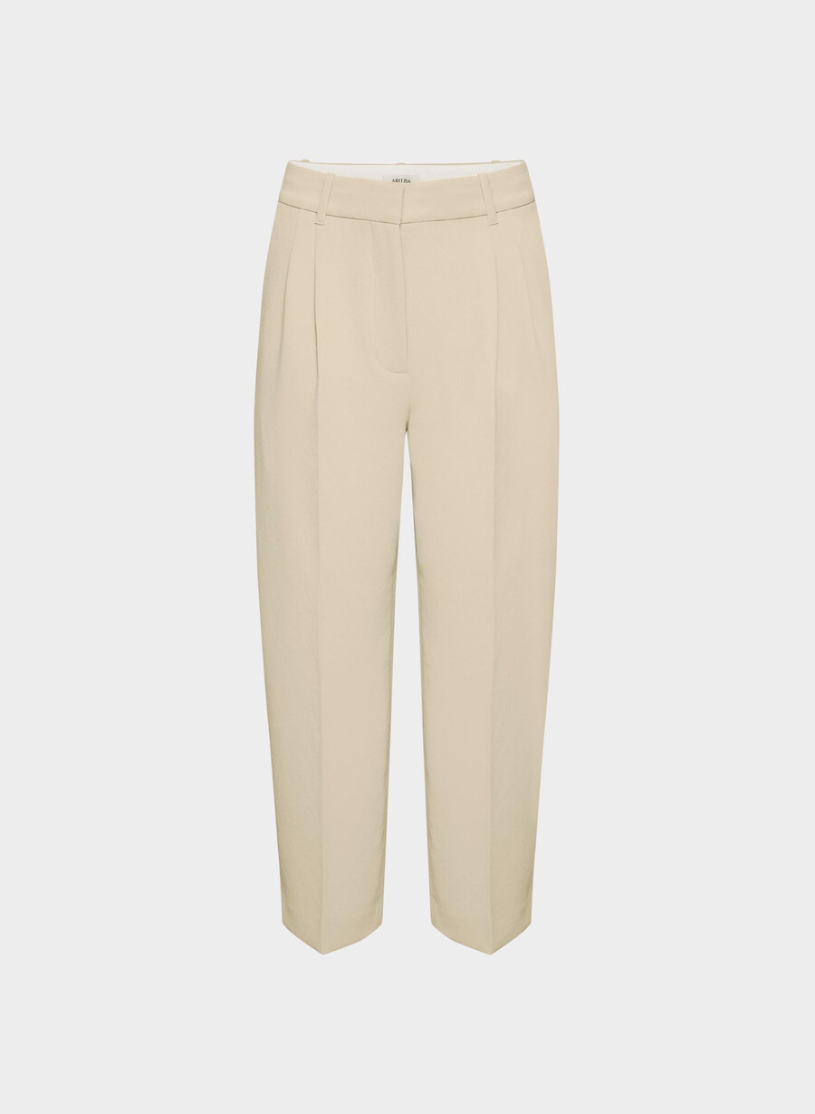pantalonii scurți the effortless pant - crepette marcona beige