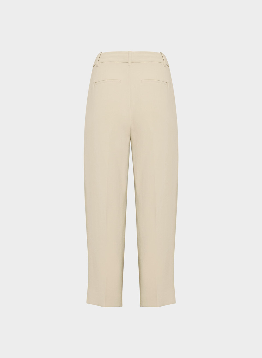 pantalonii scurți the effortless pant - crepette marcona beige