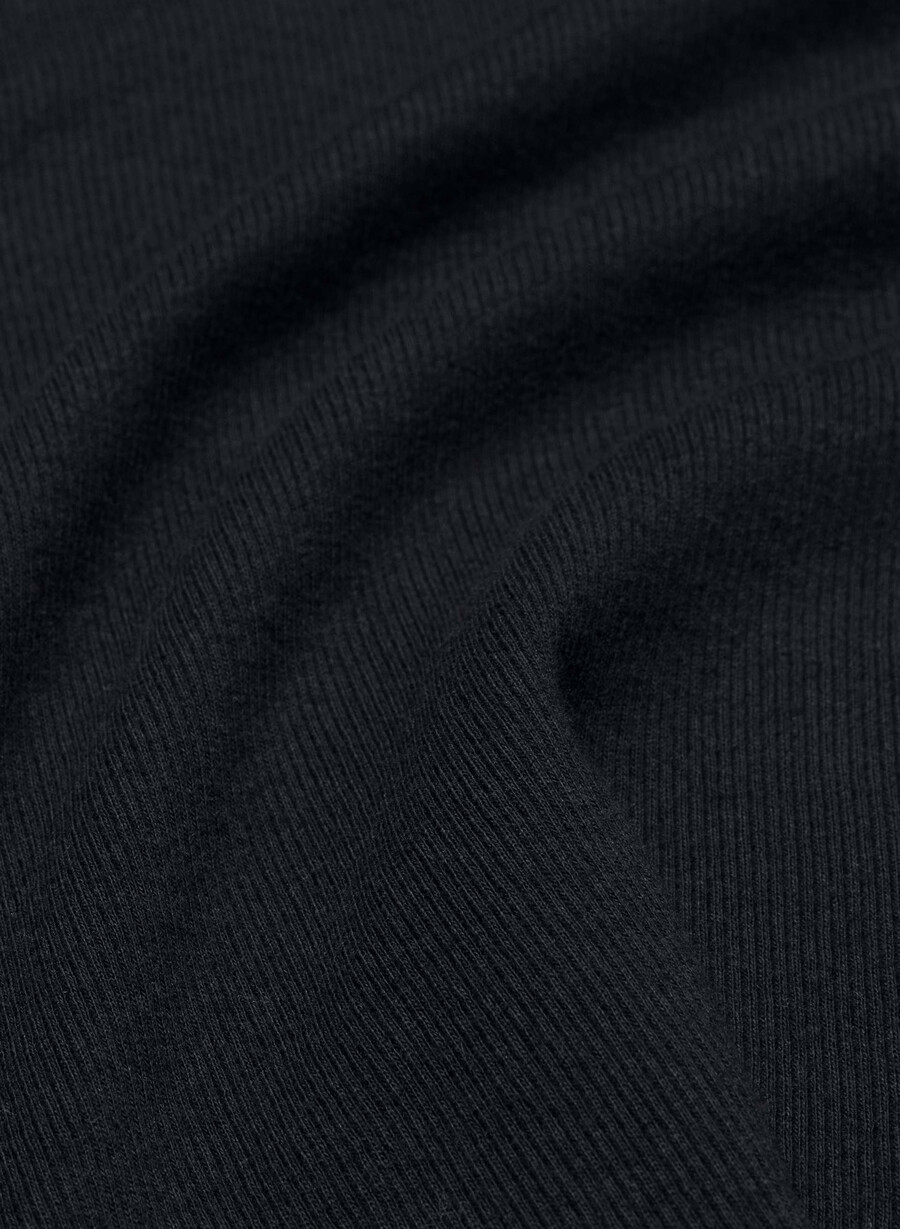 tricou cu mânecă lungă homestretch rib talie rotundă negru