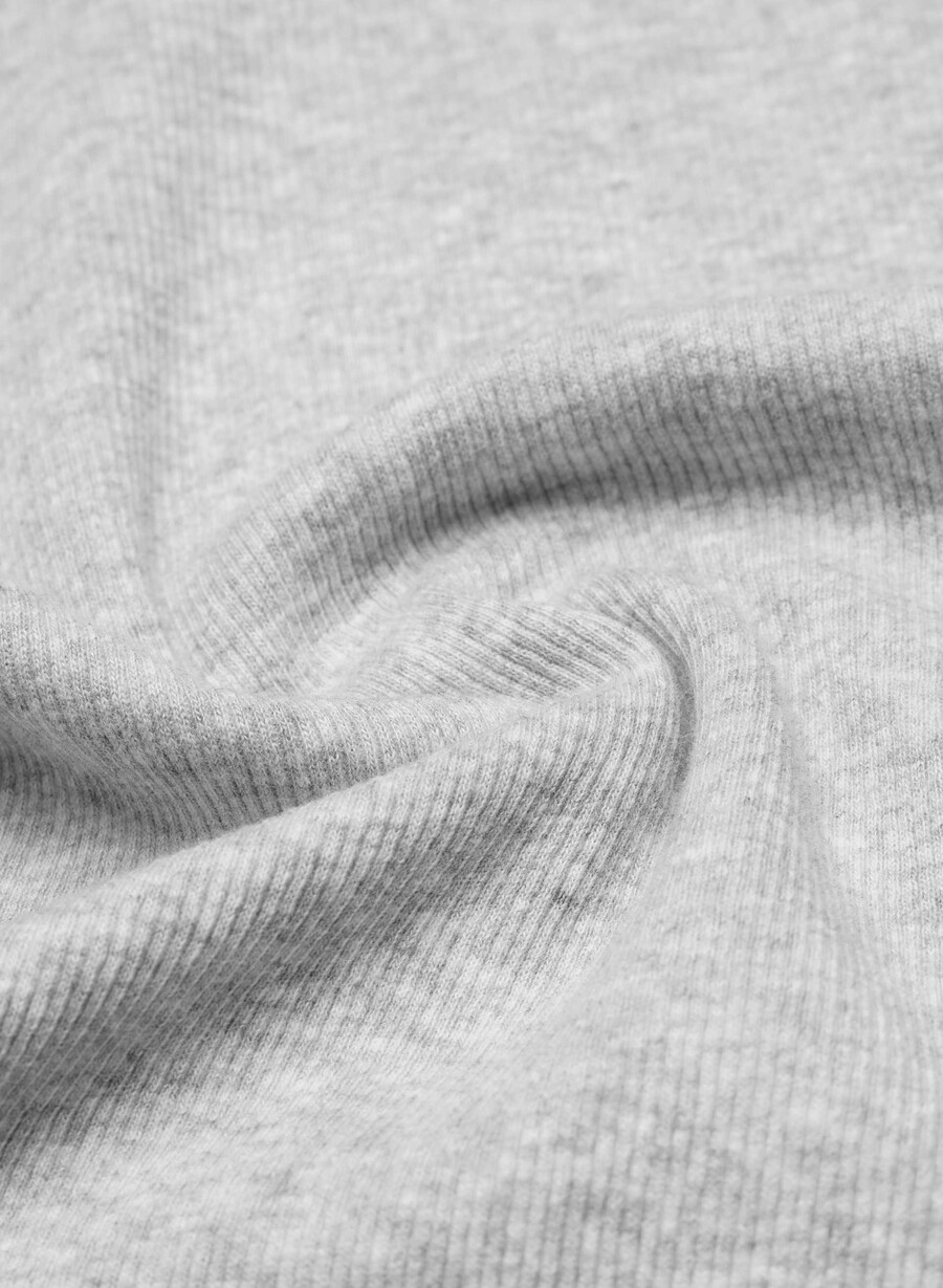 tricou homestretch rib cu talie rotundă și mânecă lungă heather chrome