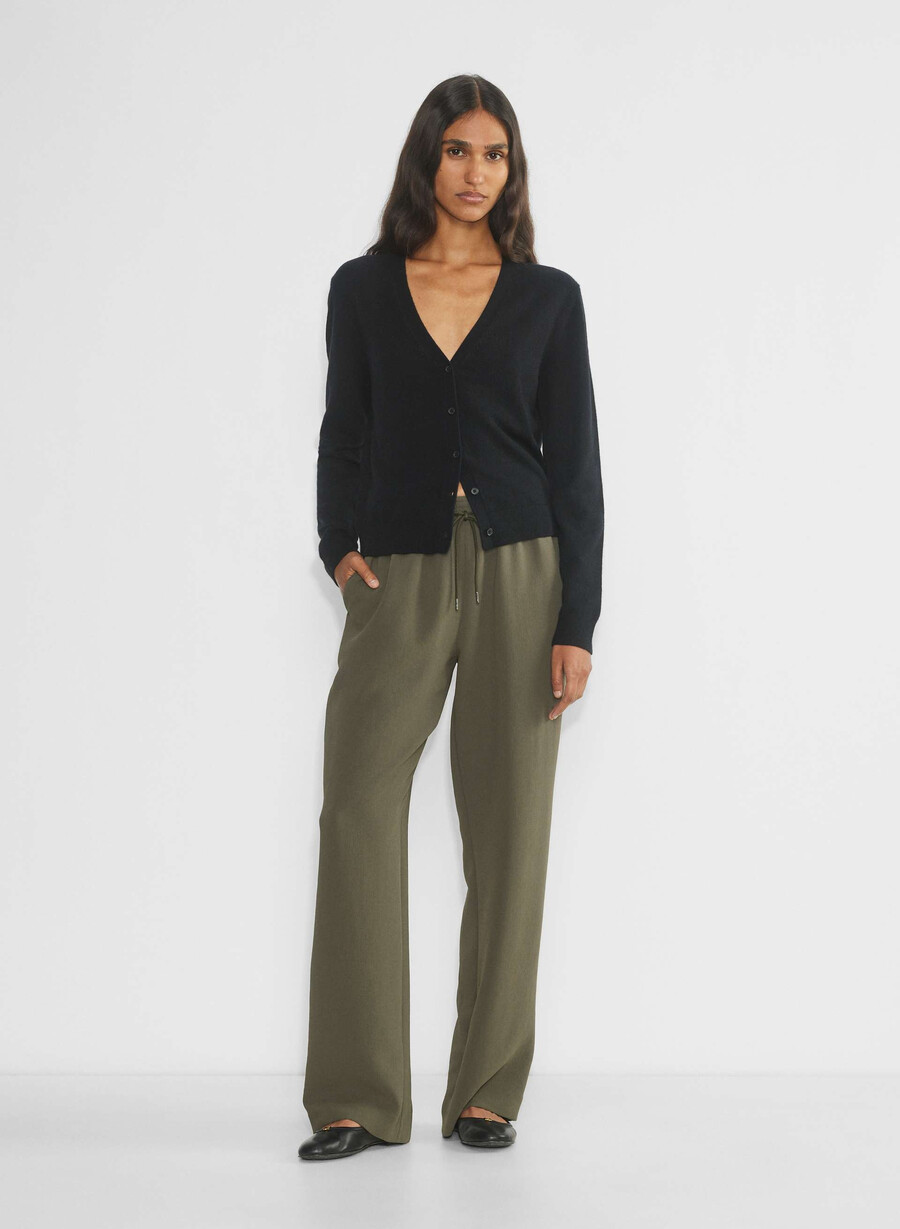 pantaloni thesis - crepette dark olive