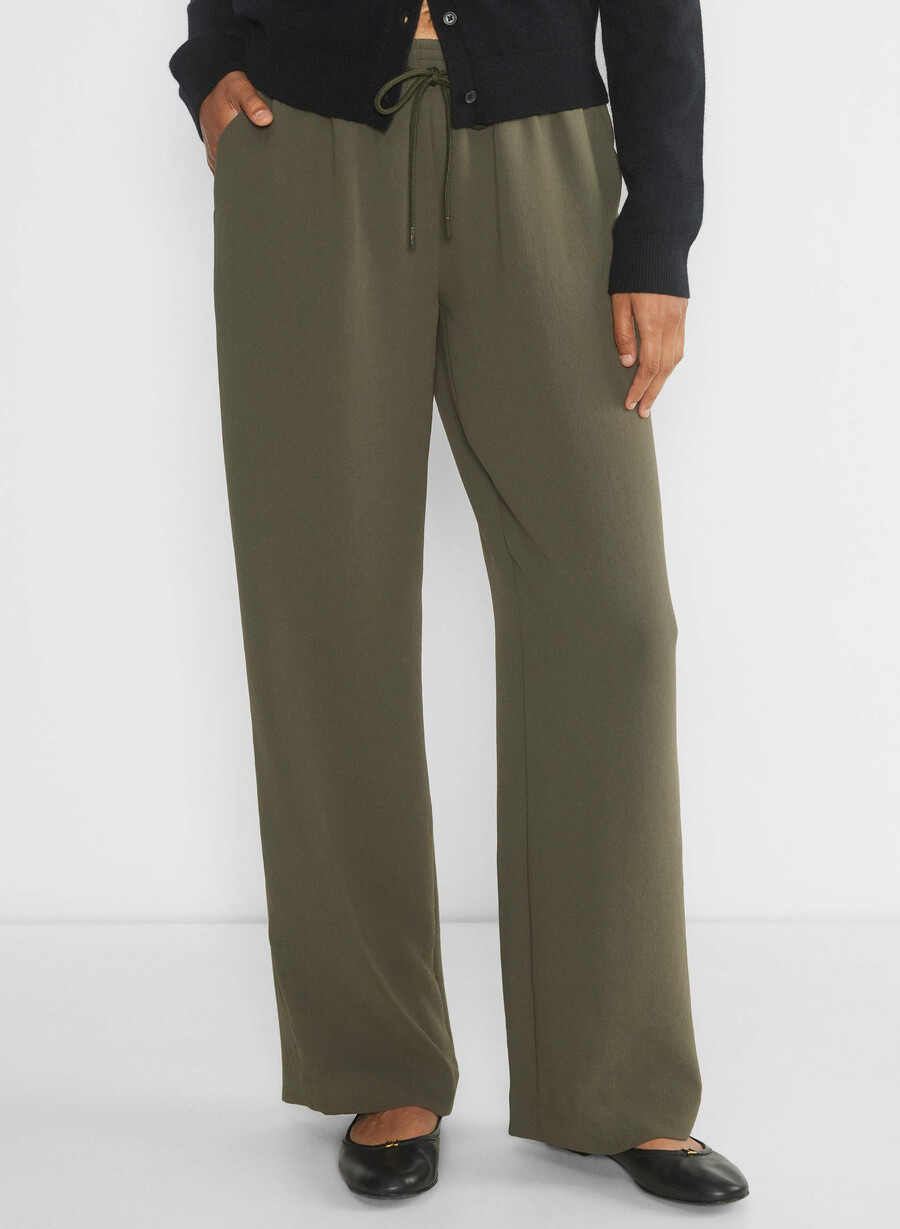 pantaloni thesis - crepette dark olive