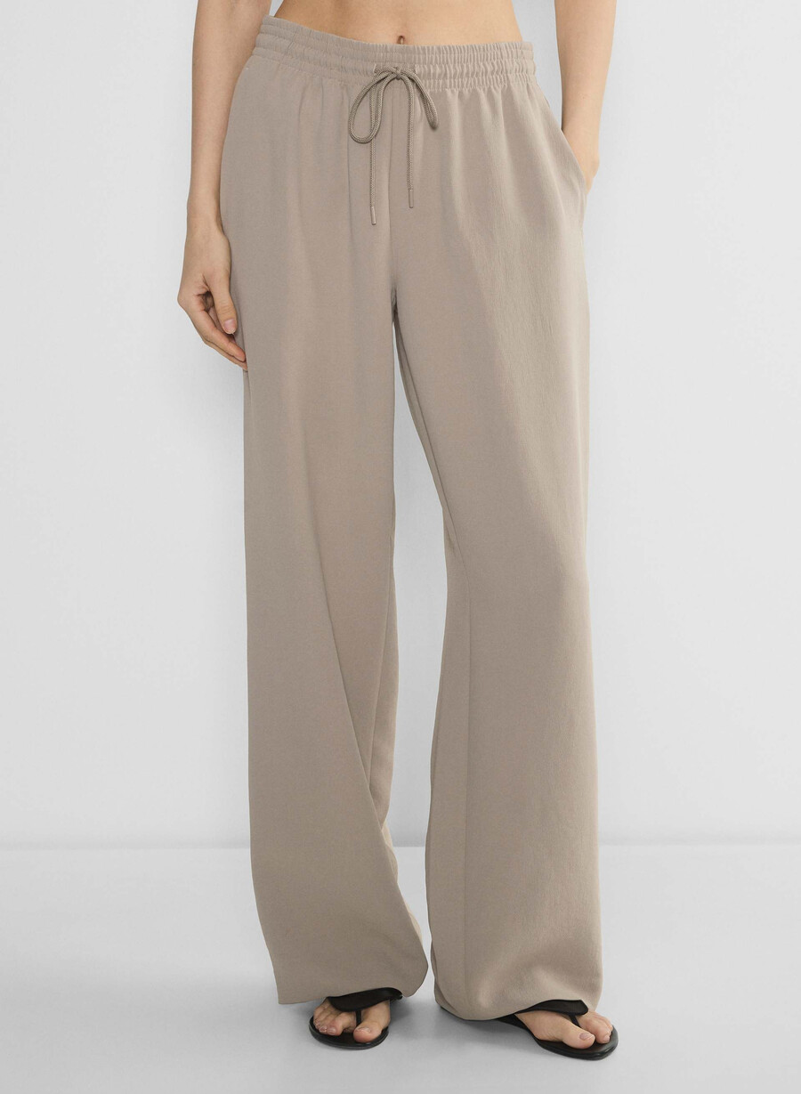pantaloni thesis - crepette nomad taupe