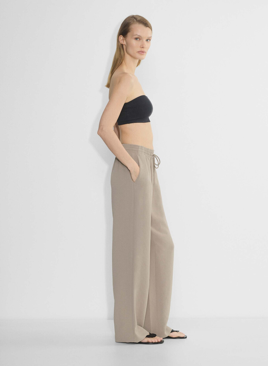pantaloni thesis - crepette nomad taupe