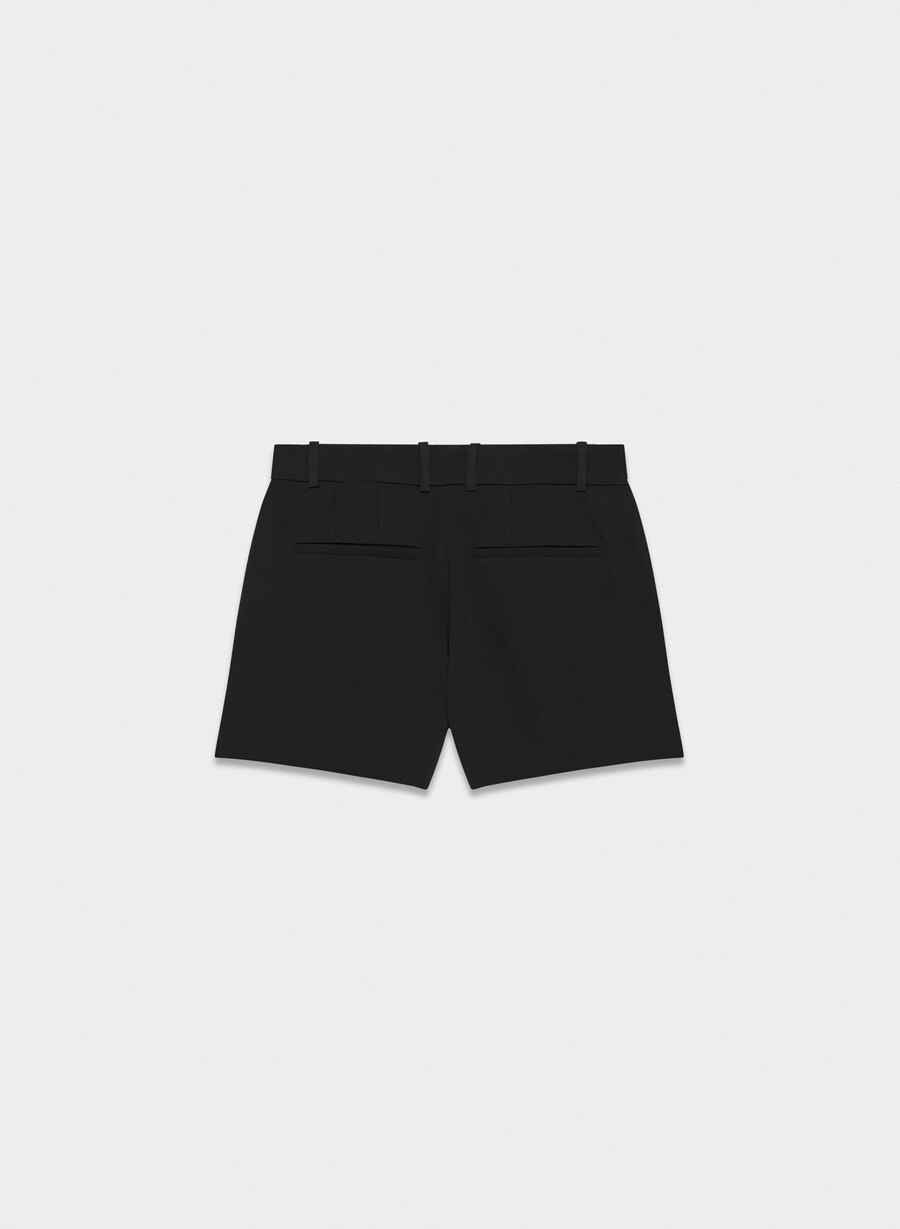 pantaloni scurți mini plisați negri