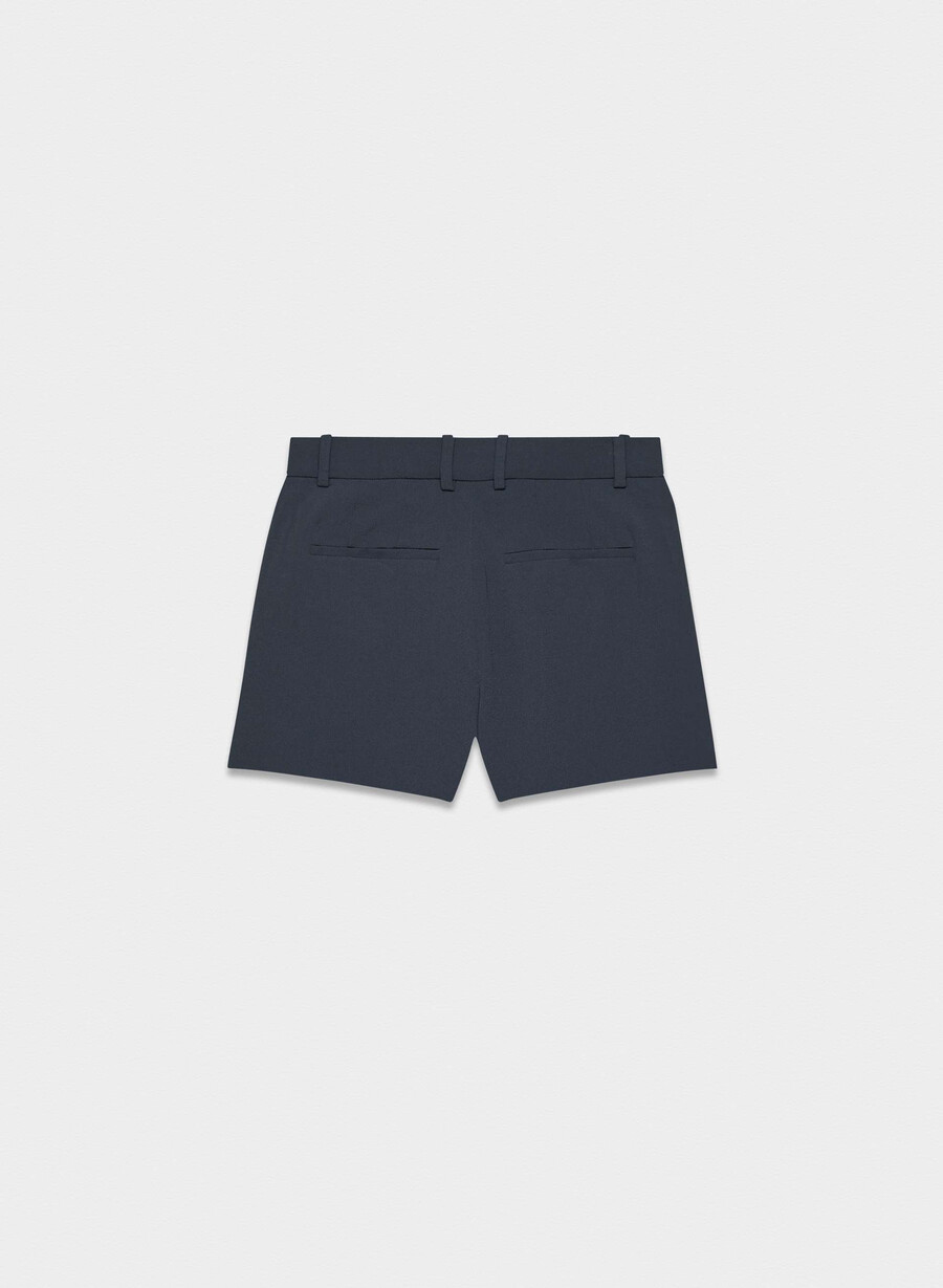pantaloni scurți mini plisați dark navy