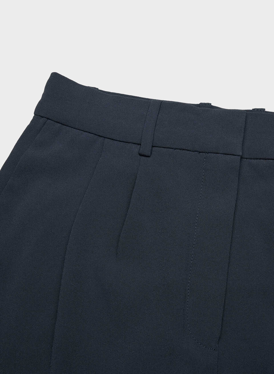 pantaloni scurți mini plisați dark navy