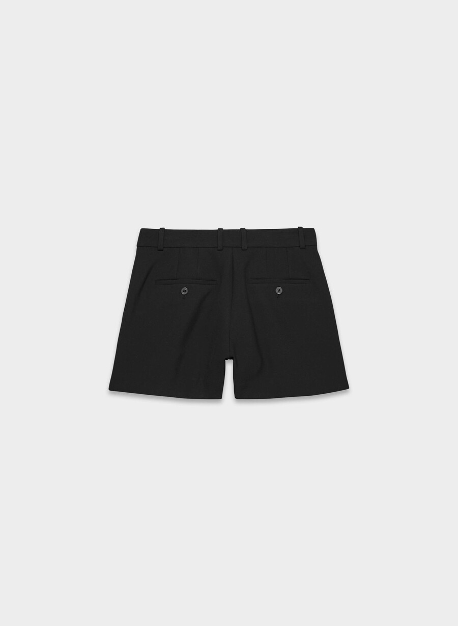 pantaloni scurți mini plisați - ressential black