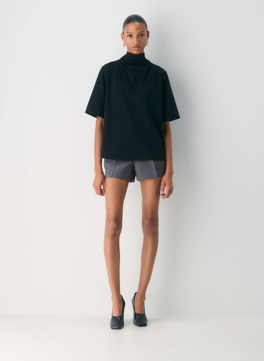 pantaloni scurți mini plisați - ressential heather charcoal