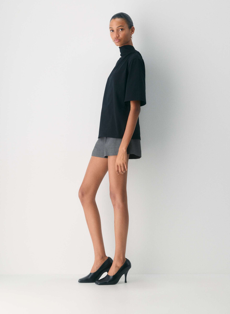 pantaloni scurți mini plisați - ressential heather charcoal