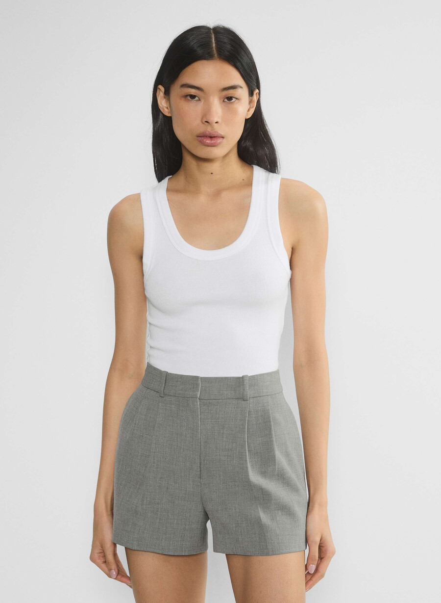 pantaloni scurți mini plisați - ressential heather dark grey